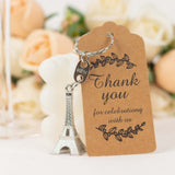 10 Pack Silver Plastic Paris Eiffel Tower Keychain Wedding Favors, 4inch Party Souvenirs