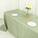 90x156inch Sage Green Accordion Crinkle Taffeta Rectangular Tablecloth