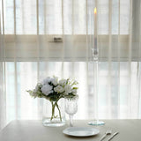 2 Pack | 26inch Tall Clear Crystal Glass Hurricane Taper Candle Holders