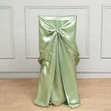 Sage Green Satin Self-Tie Universal Chair Cover, Folding, Dining, Banquet and Standard