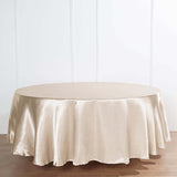 108" Beige Satin Round Tablecloth