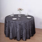 120inch Black Seamless Diamond Glitz Sequin Round Tablecloth