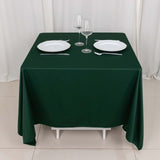 70" Hunter Emerald Green Premium Scuba Wrinkle Free Square Tablecloth, Scuba Polyester Tablecloth