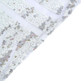 72inch Square Silver Diamond Glitz Sequin Table Overlay Topper