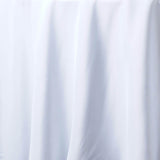 132inch White 200 GSM Seamless Premium Polyester Round Tablecloth#whtbkgd