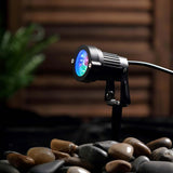 6W Multi-Color RGB LED Backdrop Uplight, Outdoor Landscape Spotlight With Remote Control