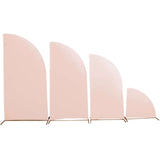 Set of 4 | Matte Blush Rose Gold Spandex Half Moon Chiara Backdrop Stand Covers