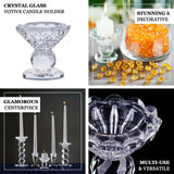 2.5inch Tall Gemcut Premium Crystal Glass Prism Votive Candle Holder Stand