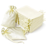 60 Pack 6x9inch Yellow Satin Wedding Party Favor Bags, Drawstring Pouch Gift Bags