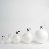 6 Pack | 6inch White StyroFoam Foam Balls For Arts, Crafts and DIY