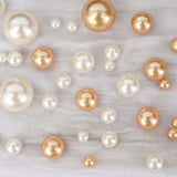 200Pcs Assorted Off White and Gold Lustrous Faux Pearl Beads Vase Fillers