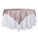 72x72Inch Mauve Premium Velvet Table Overlay, Square Tablecloth Topper