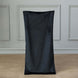 Black Buttery Soft Velvet Chiavari Chair Back Slipcover, Solid Back Chair Cover Cap
