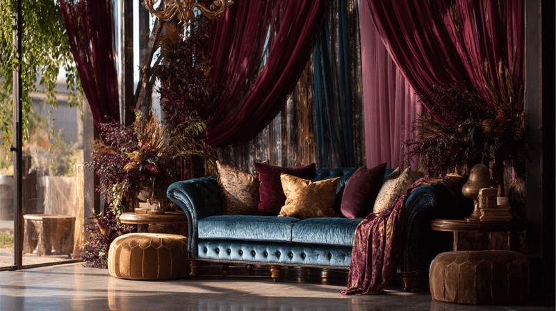 Velvet Fabric Interior Decoration