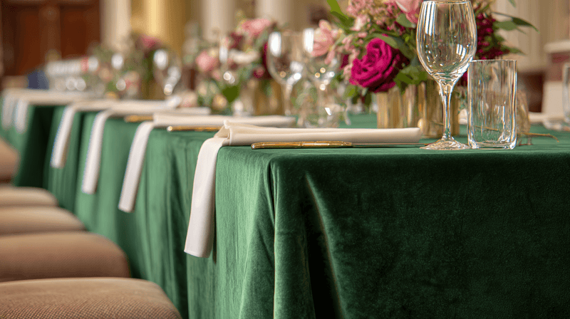 Velvet Tablecloth on Dining Tables
