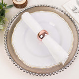 4 Pack Rose Gold/Blush Acrylic Napkin Rings