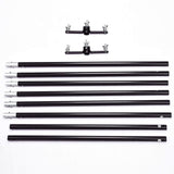 10ft DIY Adjustable Triple Crossbar Kit & Mounting Brackets For Backdrop Stands