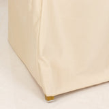 Beige Stretch Slim Fit Scuba Chair Covers, Wrinkle Free Durable Slip On Chair Covers