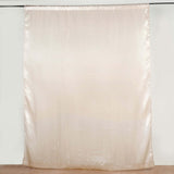 8ftx10ft Beige Satin Formal Event Backdrop Drape, Window Curtain Panel