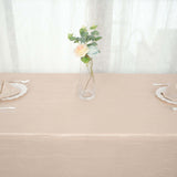 90x156Inch Beige Accordion Crinkle Taffeta Rectangular Tablecloth