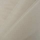 108inch x50 Yards Beige Tulle Fabric Bolt, Sheer Fabric Spool Roll For Crafts