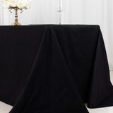 90"x132" Black Rectangle Chambury Casa 100% Cotton Tablecloth