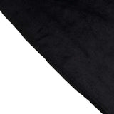 120inch Black Seamless Premium Velvet Round Tablecloth, Reusable Linen