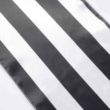 12" x 108" | Black & White | Stripe Satin Table Runners