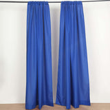 2 Pack Royal Blue Polyester Event Curtain Drapes, 10ftx8ft Backdrop Event Panels With Rod Pockets