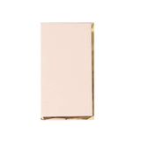 50 Pack Blush Soft 2 Ply Disposable Party Napkins with Gold Foil Edge#whtbkgd