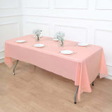 5 Pack Blush Rectangle Plastic Table Covers, 54inchx108inch PVC Disposable Tablecloths