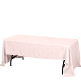 60"x126" Blush Polyester Rectangular Tablecloth