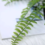 20inch Artificial Boston Fern Green Leaf Plant, Premium Real Touch Indoor Spray