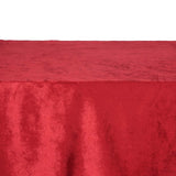 90x132inch Burgundy Seamless Premium Velvet Rectangle Tablecloth, Reusable Linen