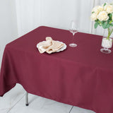 60"x102" Burgundy Premium Polyester Rectangular Tablecloth - 220GSM