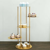 2.5ft Gold Metal 5-Tier Round Cupcake Stand, Dessert Display Centerpiece