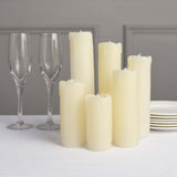 Set of 6 | Warm White Flameless Flicker Battery Operated Pillar Candles