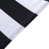 Black and White 2inch Striped Spandex Stretch Fitted Banquet Chair Cover