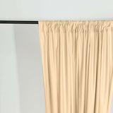 2 Pack Champagne Scuba Polyester Curtain Panel Durable Flame Resistant Backdrops