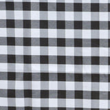 60"x102" White Black Buffalo Plaid Rectangle Tablecloth, Checkered Polyester Linen#whtbkgd