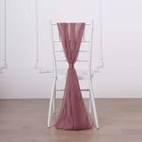 5 Pack | 22" x 78" Mauve/Cinnamon Rose DIY Premium Designer Chiffon Chair Sashes