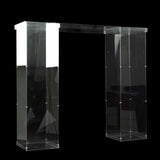 Acrylic Table Top Bridge Connector Rectangular Plate 46"x12" Clear - Durable Design for Pedestal Stands