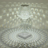 10" LED Acrylic Crystal Cup Shape Touch Control Lampshade Table Lamp, Color Changing Cordless