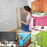 10 Pack | White Foam Brick Peel And Stick 3D Wall Tile Panels - Covers 58sq.ft