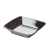 2Inch Silver Mini Plastic Disposable Appetizer Dessert Plates - Square With Elegant Chrome Finish