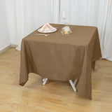 Taupe Polyester Square Tablecloth 70"x70"