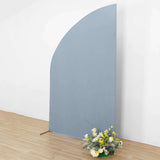 8ft Dusty Blue Spandex Fitted Wedding Arch Cover For Half Moon Top Chiara Backdrop Stand