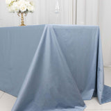 90x132inch Dusty Blue Premium Scuba Wrinkle Free Rectangular Tablecloth, Seamless Scuba Polyester