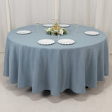 108" Dusty Blue Premium Polyester Round Tablecloth - 220GSM