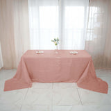 90x156Inch Dusty Rose Accordion Crinkle Taffeta Rectangular Tablecloth